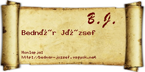Bednár József névjegykártya