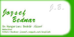 jozsef bednar business card